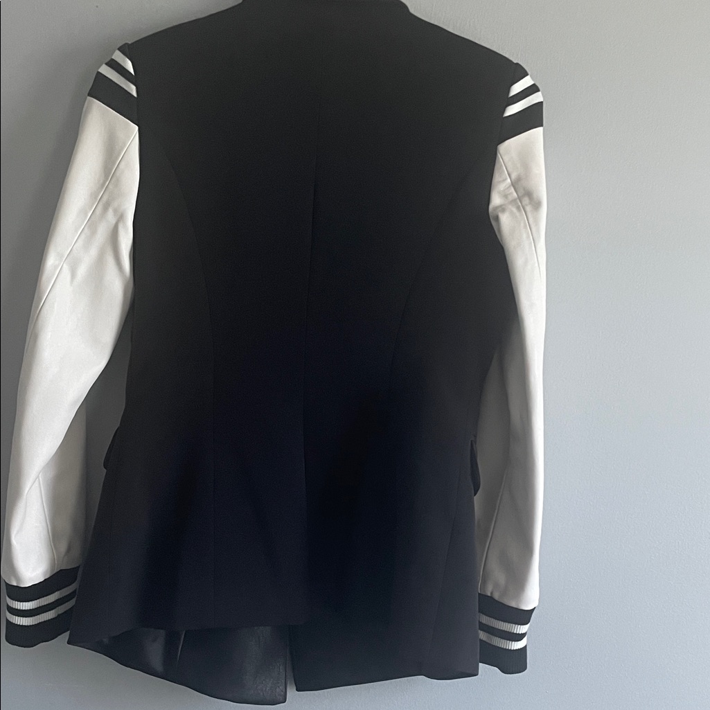 Black And White Double-Breasted Blazer Jacket — image 2 of 4